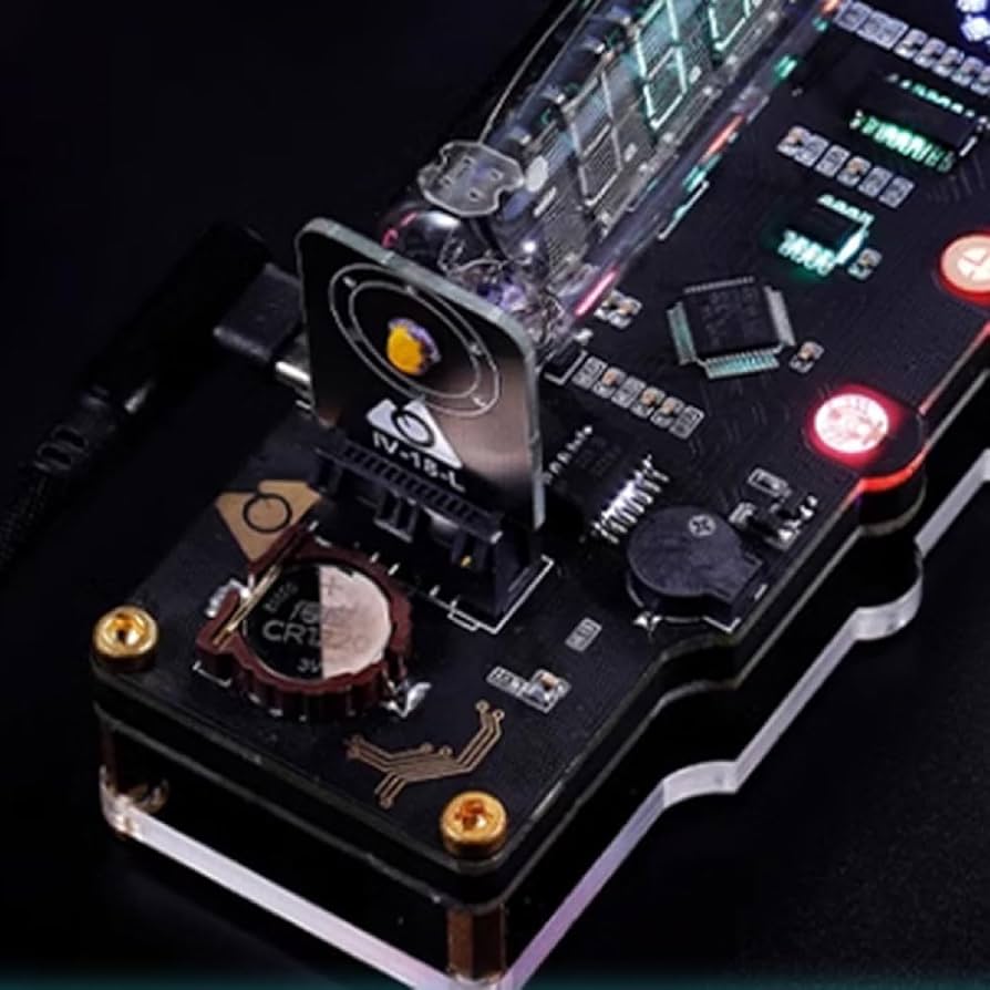 Amazon.co.jp: ニキシー管時計 IV18 蛍光管時計、サイバーパンク